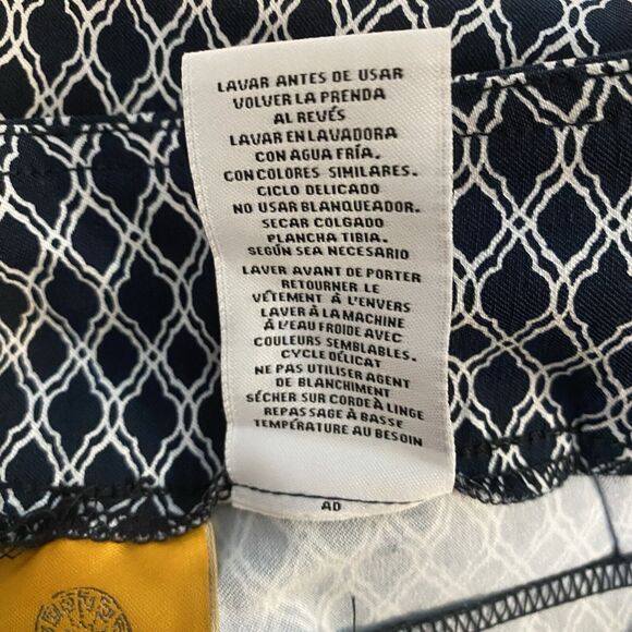 Ruby Rd Women’s Size M Capri Pants Dark Blue White Fringe - Picture 6 of 6